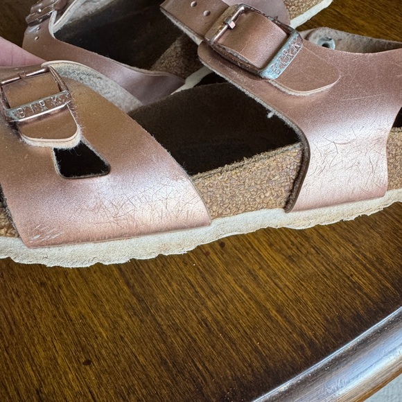 Birkenstock Rio Kids Rose Gold Sandals Sz 30/US 12-12.5 - Picture 7 of 9